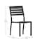 Flash Furniture Lark Outdoor Stackable Side Chair w/Faux Gray Wash Teak Poly Slats XU-DG-HW6036-GY-GG - alternate 6